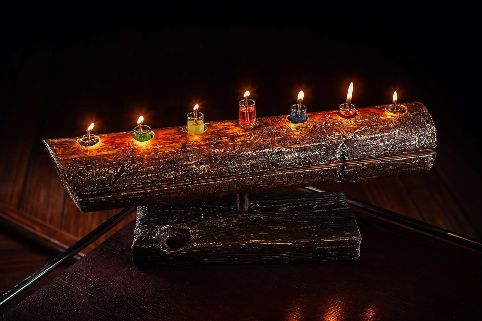Artwork Menorah Rainbow