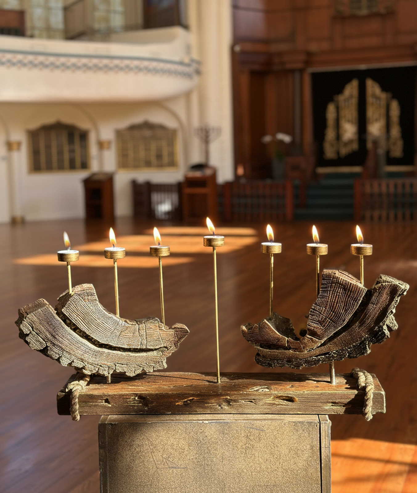 Oak Arc Menorah